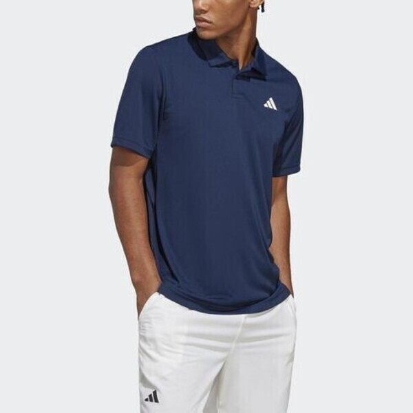 Adidas Club Polo HS3279 男 短袖上衣 POLO衫 運動 網球 休閒 吸濕 排汗 亞洲版 深藍