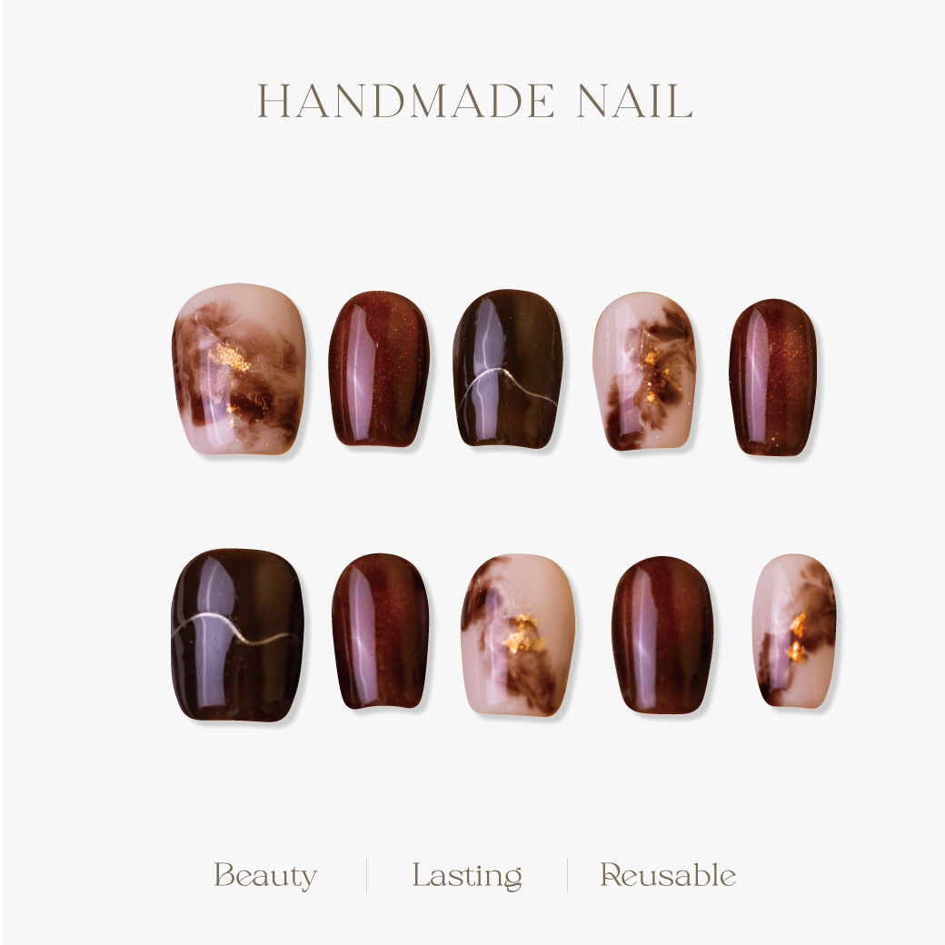 ARTiS di Voce 穿戴美甲片組合-超短梯-微光瑪瑙