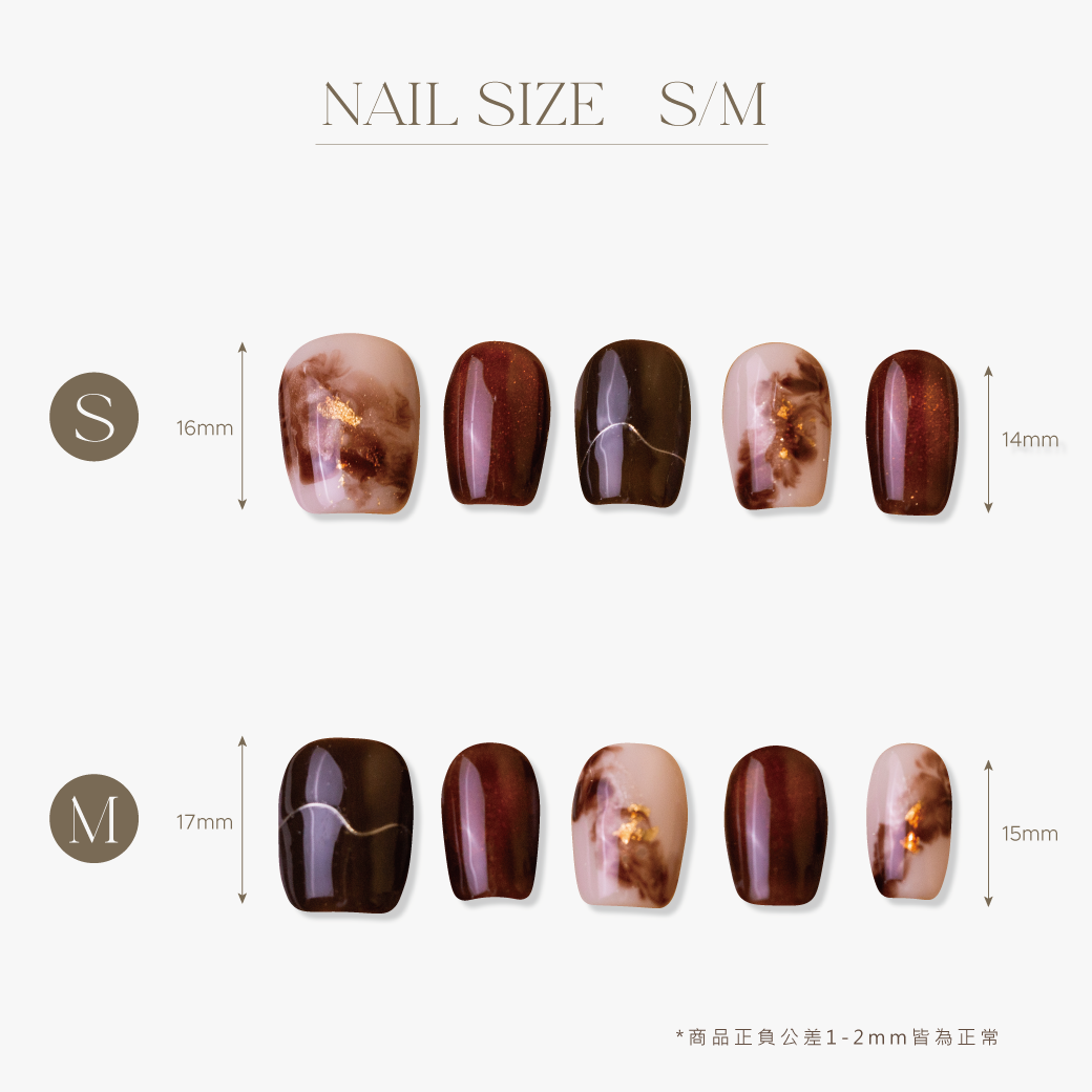 ARTiS di Voce 穿戴美甲片組合-超短梯-微光瑪瑙