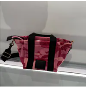 [S] MARC JACOBS PINK MULTI 4S5HTT011H02-651 SMALL NYLON CAMOUFLAGE TOTE BAG, 196611291545 (SMJ522)