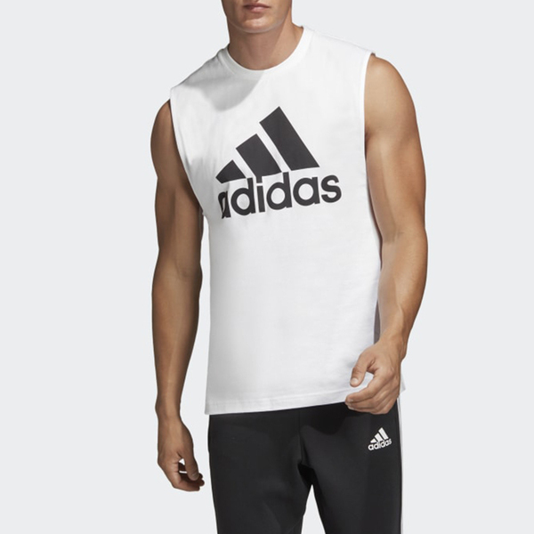 Adidas Mh Bos Tank DQ1458 男 籃球背心 運動背心 休閒 簡約 棉質 舒適 質感 亞洲版 白
