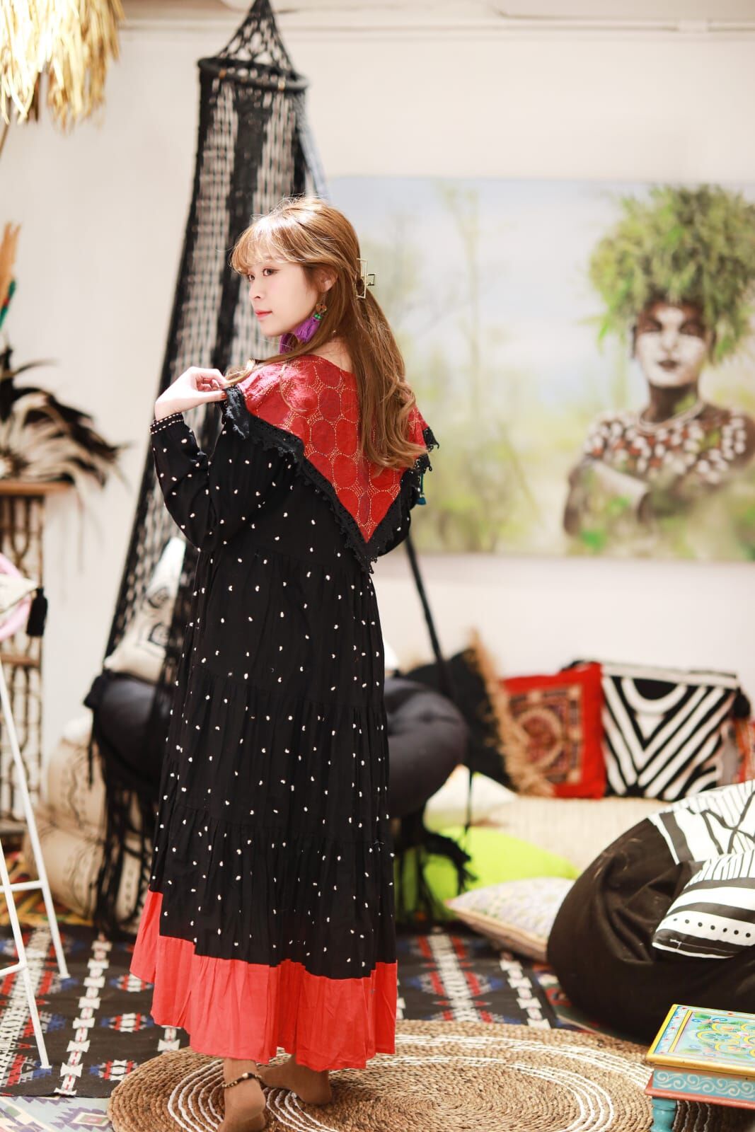 Macrame 手工刺繡連身裙 (M2552COP01)