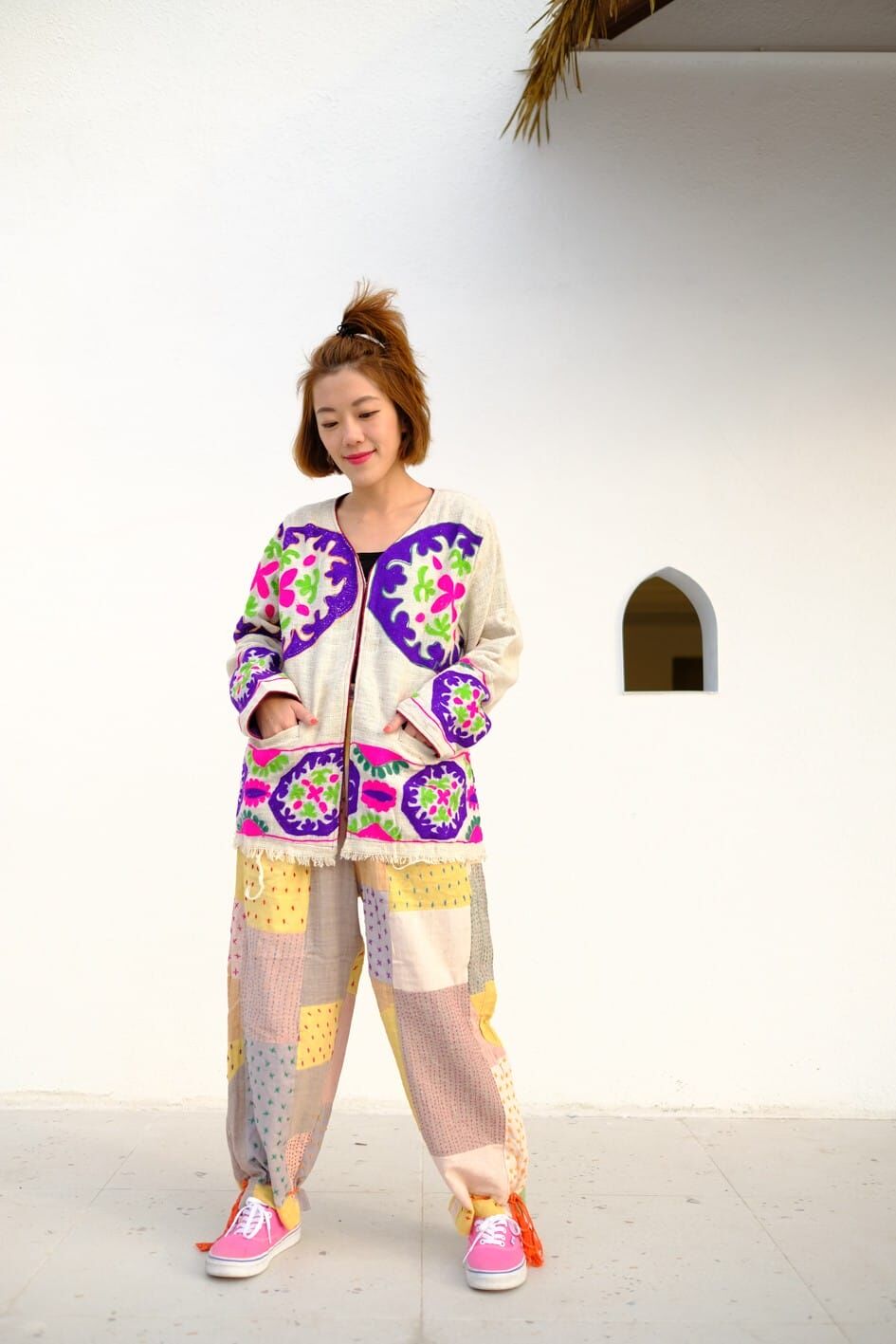 Macrame 棉麻刺繡褲褲 (MA2420E1)