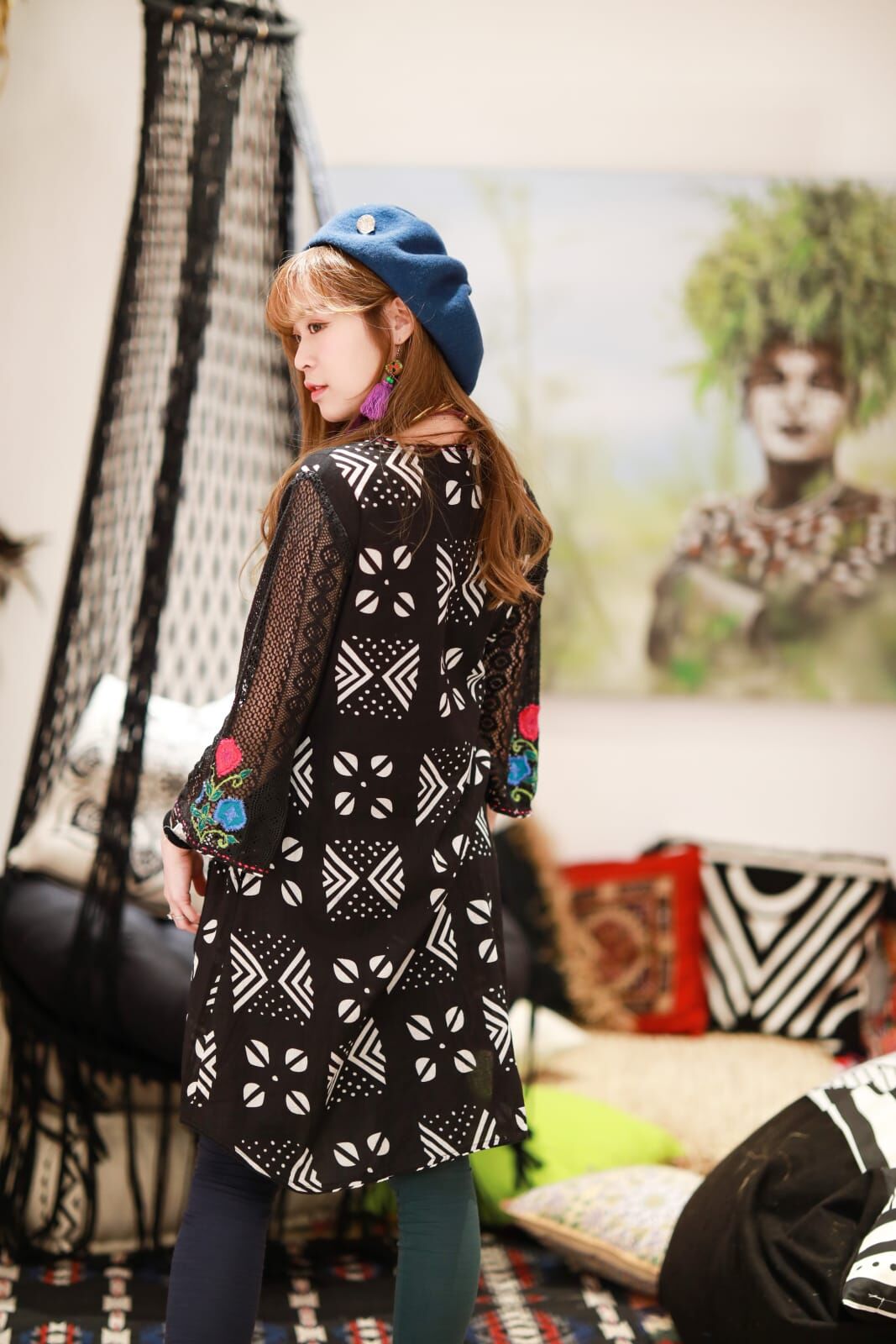 Macrame 手工刺繡 連身裙 (M2540COP1)