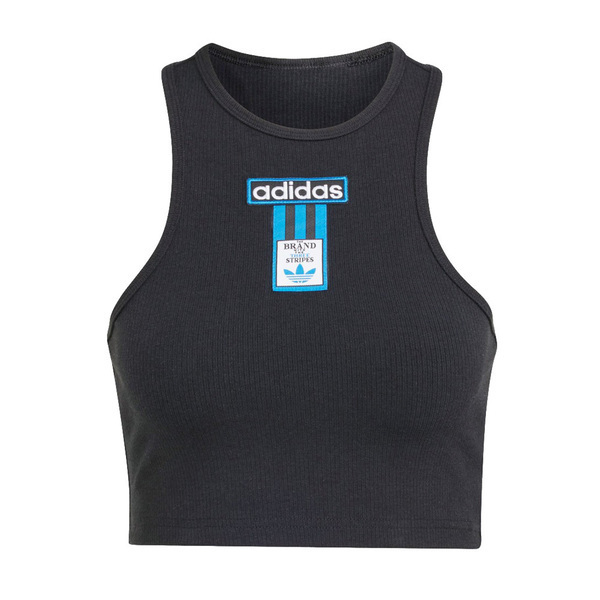 Adidas Adibrk Tank Top IU2456 女 短版 背心 休閒 三葉草 修身 挖背 舒適 黑