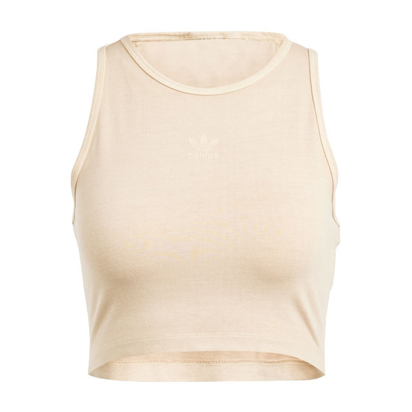 Adidas ESS+ Crop Tank IR5996 女 短版 背心 運動 休閒 日常 舒適 基本款 米黃