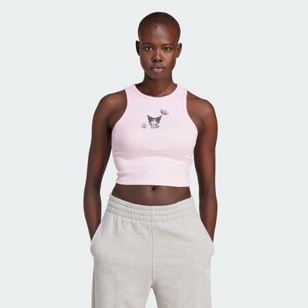 Adidas Tank Top K JG8051 女 短版 背心 HELLO KITTY 酷洛米 修身 休閒 粉紅
