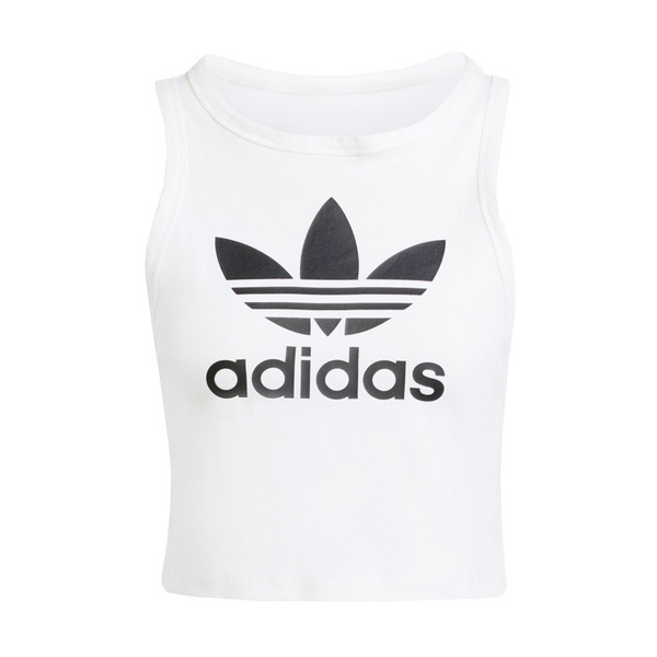 Adidas Trefoil Tank IP0679 女 背心 運動 休閒 經典 三葉草 挖背 棉質 舒適 白黑