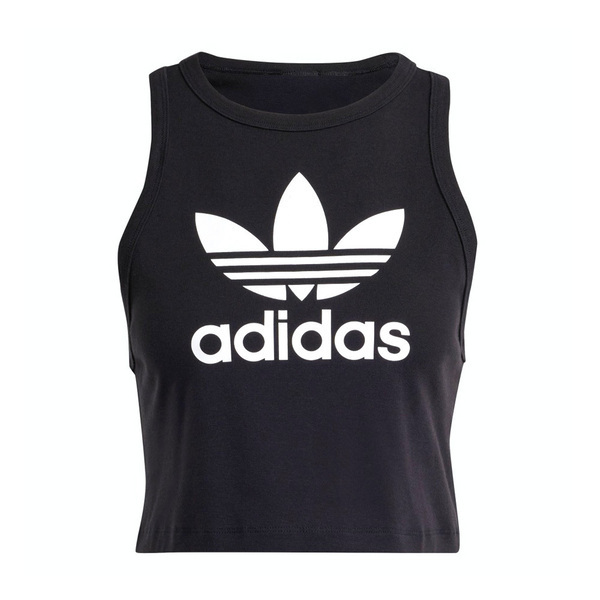 Adidas Trefoil Tank IU0067 女 背心 運動 休閒 經典 三葉草 挖背 棉質 舒適 黑白
