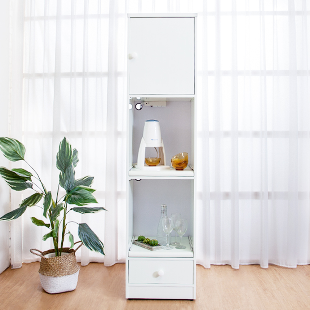 南亞塑鋼-1.5尺一門一抽二拉盤塑鋼電器櫃/收納餐櫃