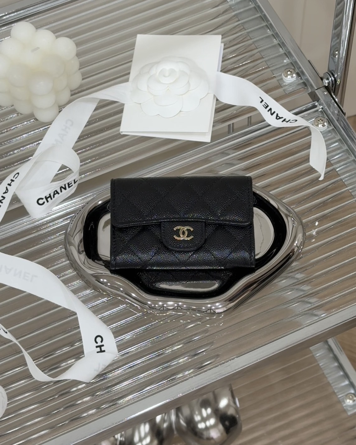 CHANEL｜新款拉鍊單層零錢卡包 黑色