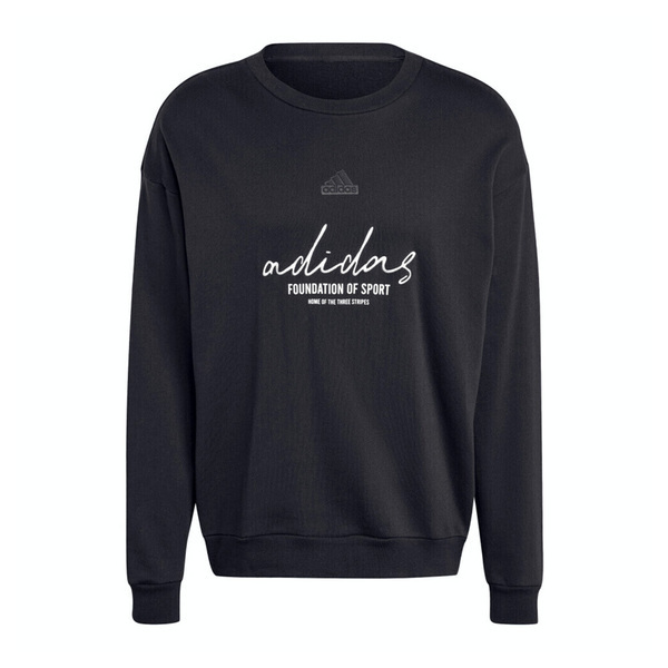 Adidas BL FT CRW Q3 IW3542 男 長袖 上衣 大學T 運動 休閒 寬鬆 棉質 舒適 黑