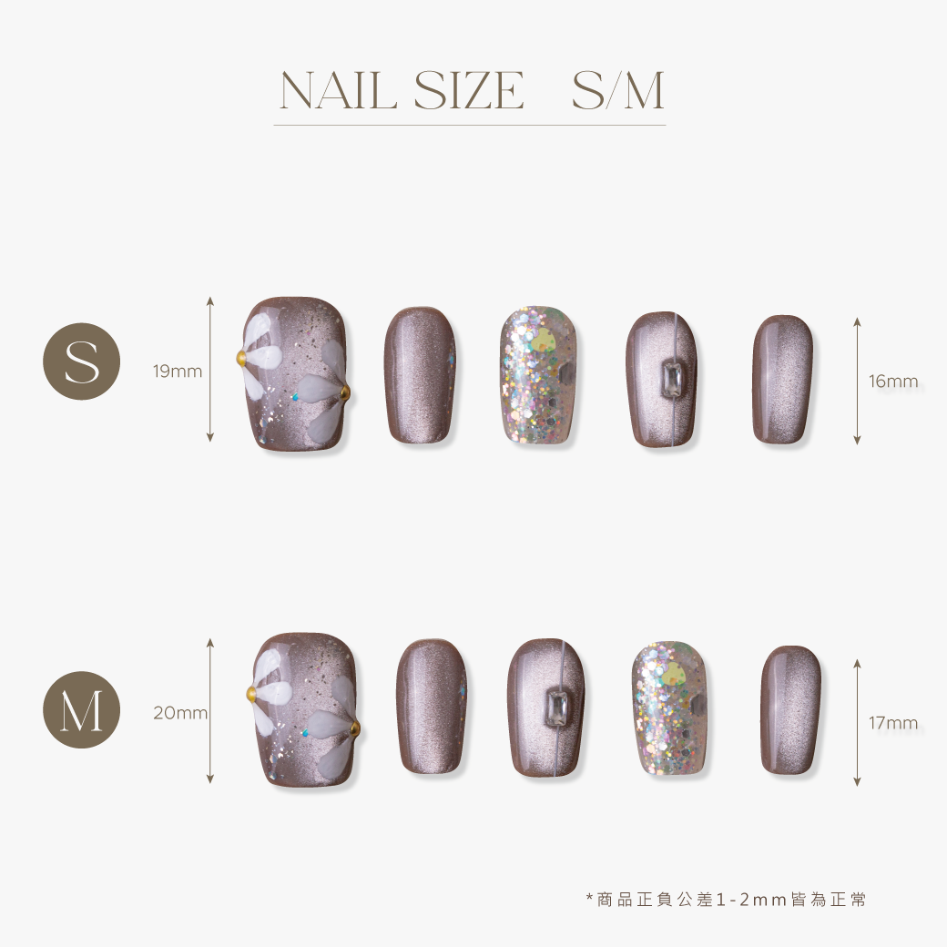 ARTiS di Voce 穿戴美甲片組合-短梯-煥彩小雛菊