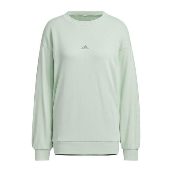 Adidas Word Ft Crew JG8172 女 長袖上衣 休閒長袖 簡約 舒適 百搭 淺綠