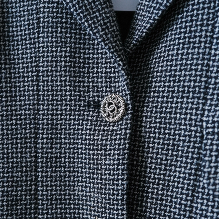 Chanel 黑白千鳥格西裝外套 34號