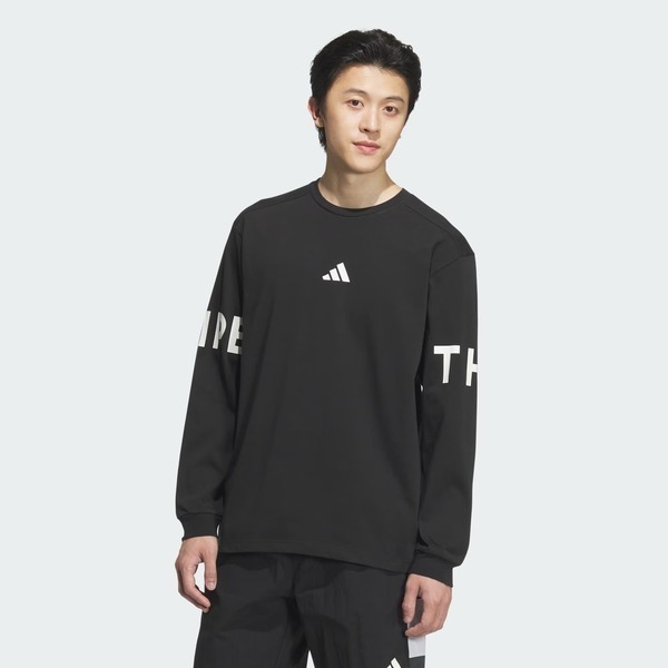 Adidas Word L/S Tee JM2076 男 長袖上衣 休閒長袖 運動上衣 舒適 穿搭 黑 白
