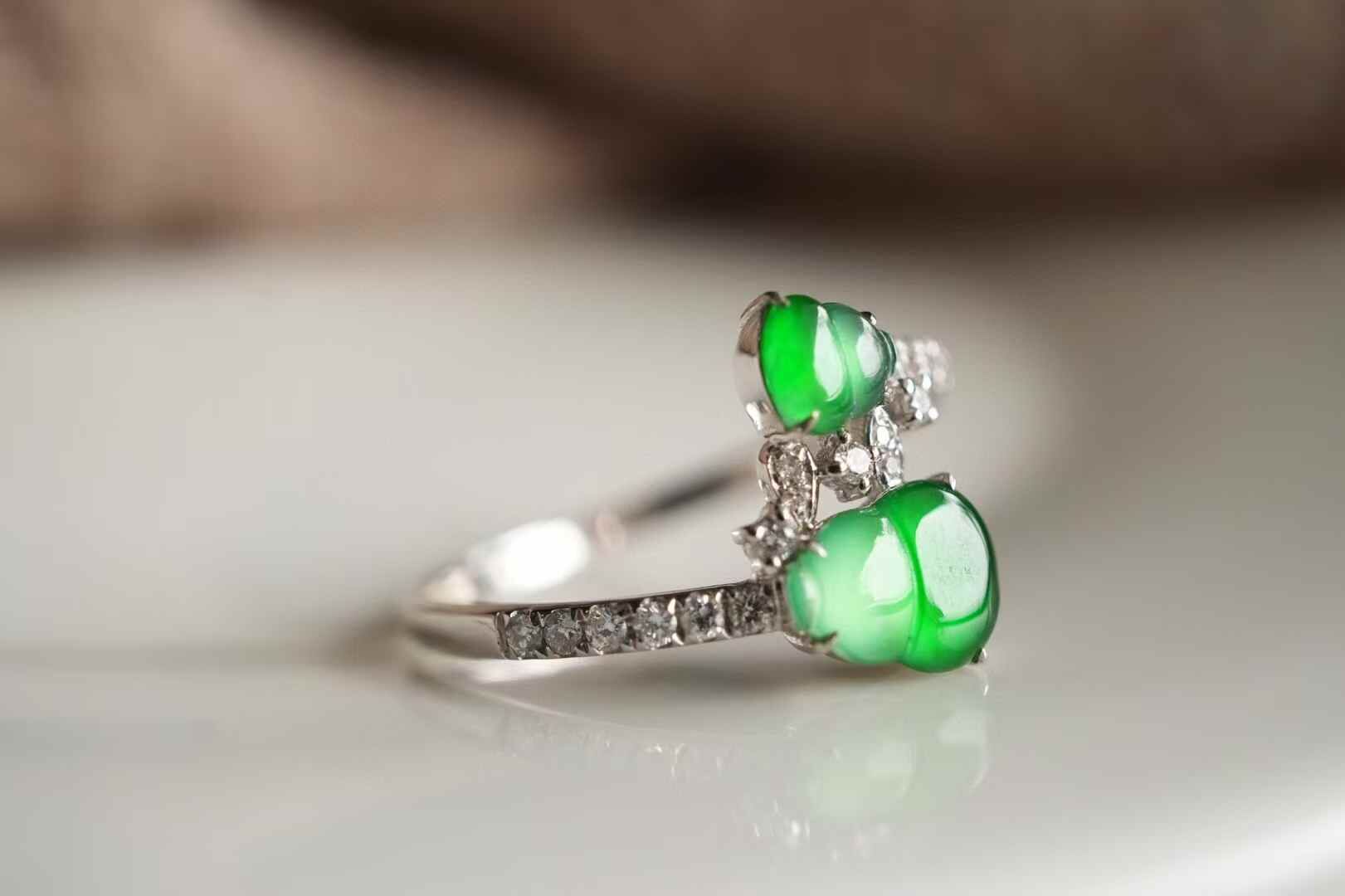 529825 翡翠葫蘆戒指