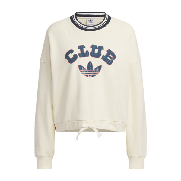 Adidas VRCT Crew W2 JD6375 女 長袖上衣 大學T 米白