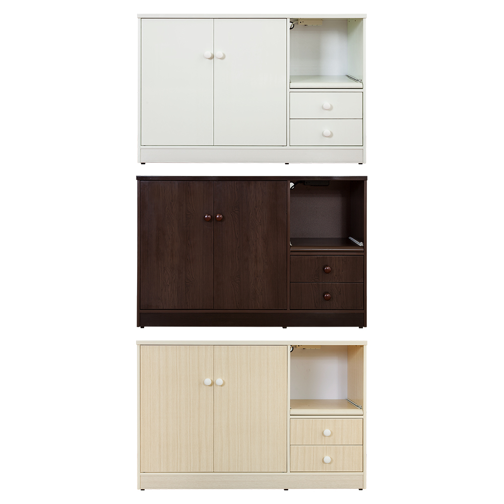 南亞塑鋼-4.2尺二門二抽一拉盤電器櫃/收納餐櫃