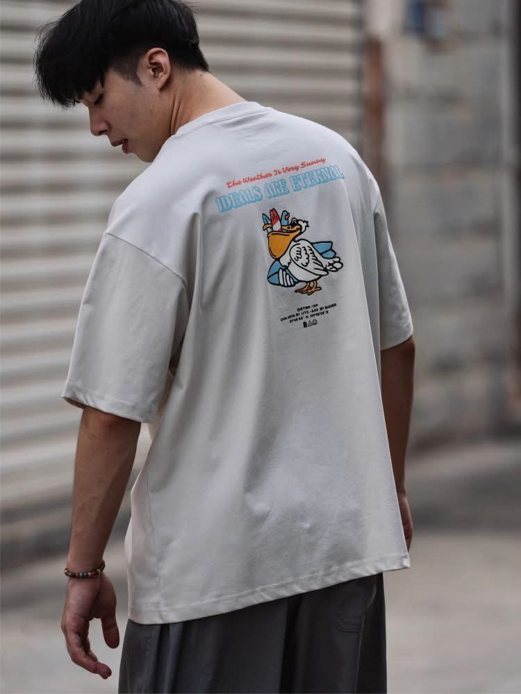 #預購 BTB 25SS 255G 索羅娜sorona 涼感 鵜鶘印花 圓領短踢 兩色