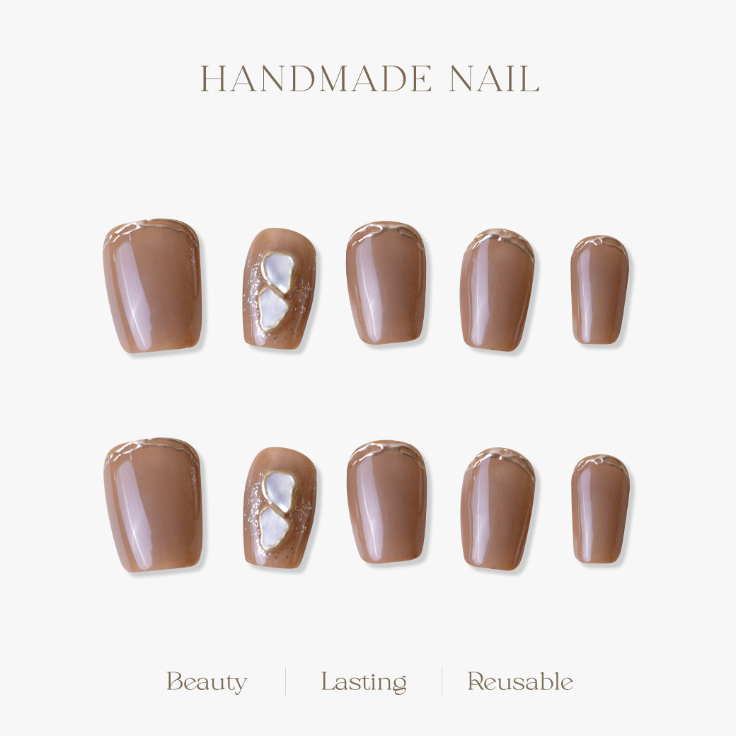 ARTiS di Voce 穿戴美甲片組合-超短梯-極光焦糖