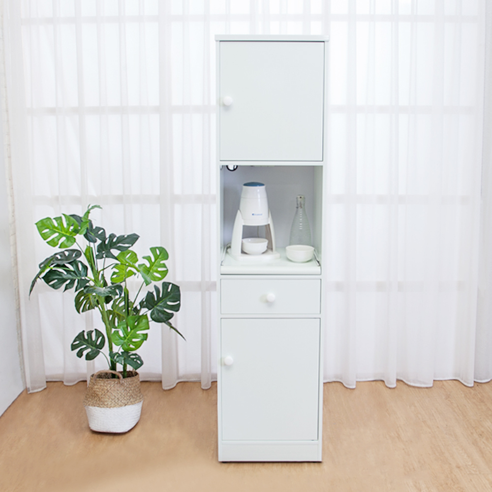 南亞塑鋼-1.5尺二門一抽一拉盤塑鋼電器櫃/收納餐櫃