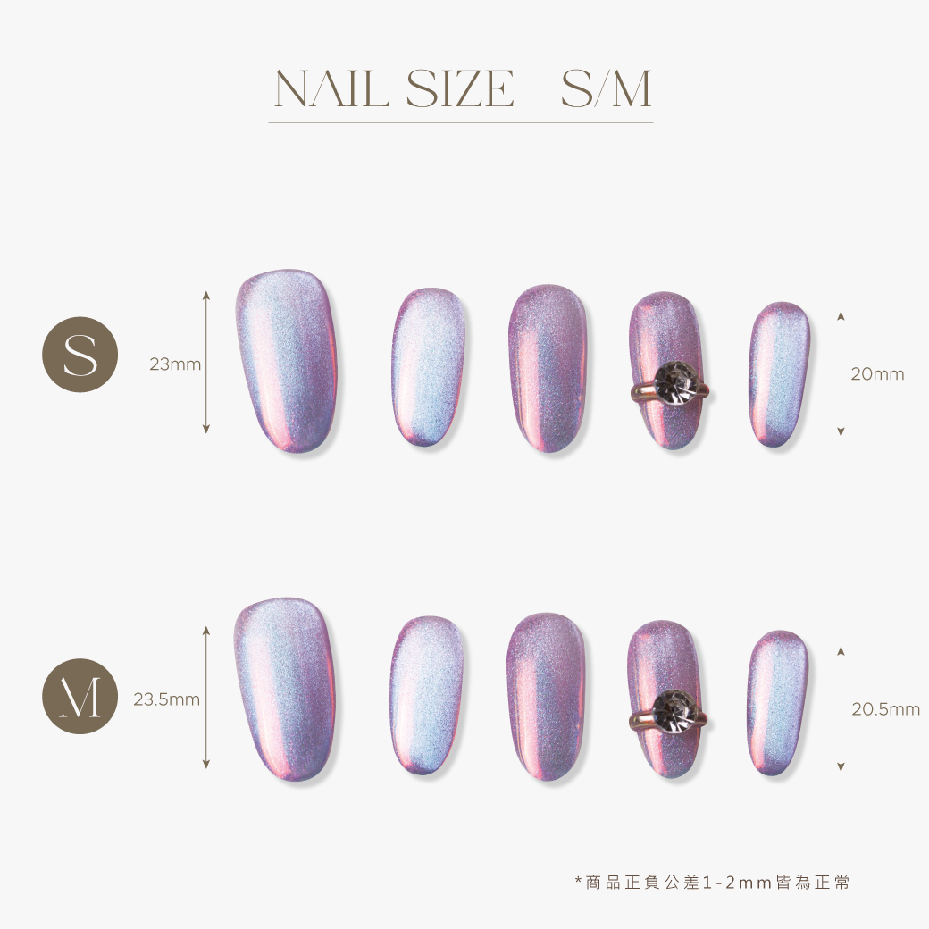 ARTiS di Voce 穿戴美甲片組合-中橢圓-幻彩鑽戒