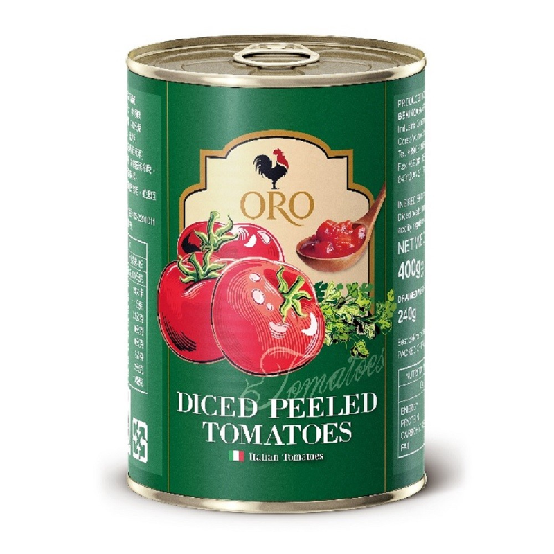 【ORO】去皮切丁蕃茄 400克