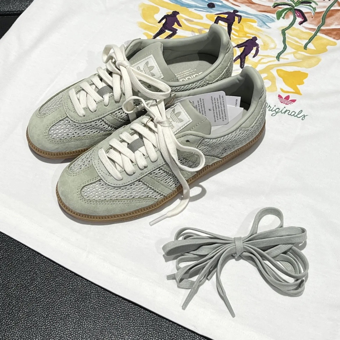 Adidas 最新款編織草鞋 薄荷綠