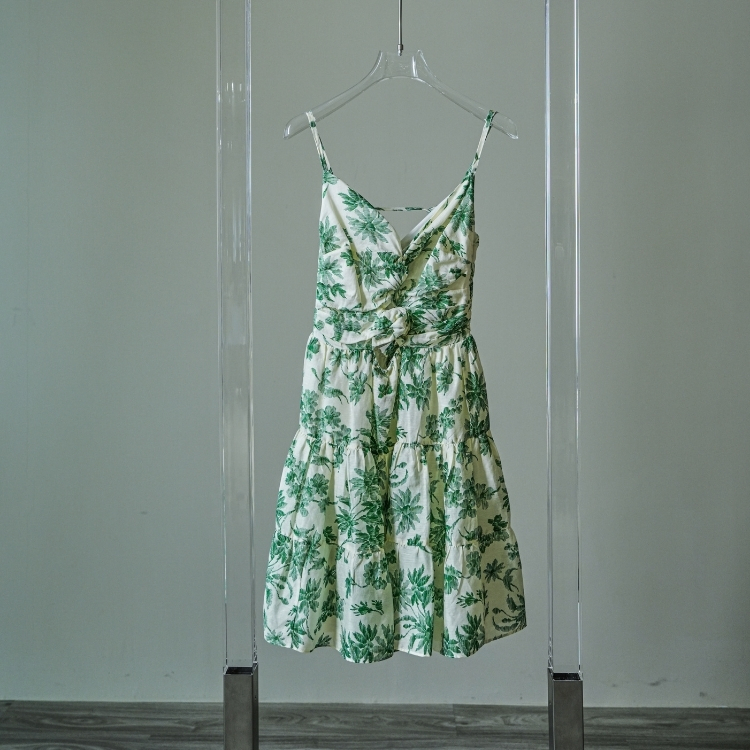 Sandro 綠色碎花洋裝