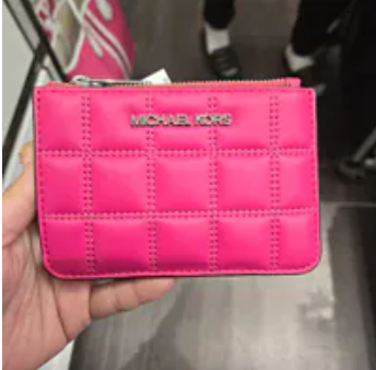 [S] MICHAEL KORS DRAGONFRUIT 35R5STVP1V JET SET TRAVEL SM TZ COINPOUCH W ID, 197853281547 (SMK1251)