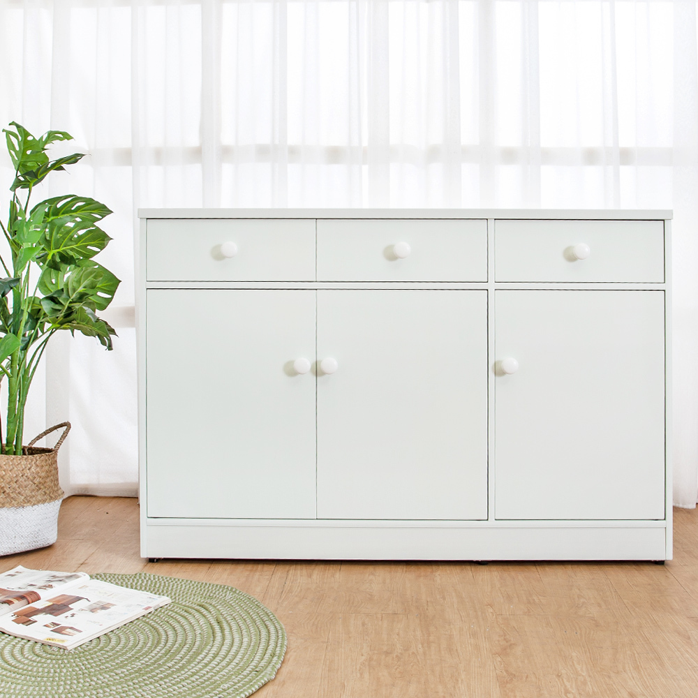 南亞塑鋼-4.2尺三門三抽塑鋼電器櫃/收納餐櫃