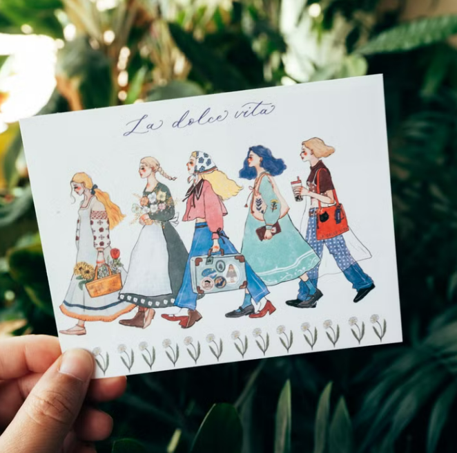 我們快樂地向前走 明信片｜甜蜜生活 la dolce vita 臺灣