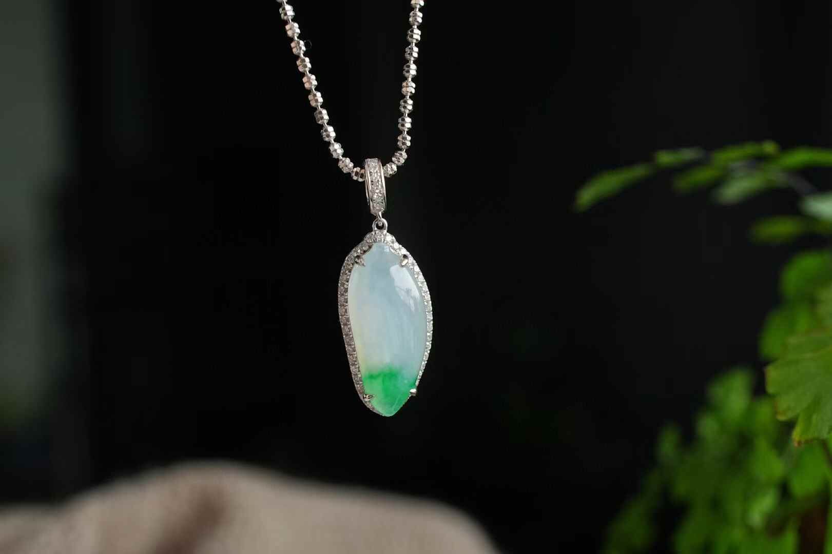 翡翠冰飄陽綠福瓜吊墜,天然翡翠A玉, 緬甸玉, Jade, Jadeite