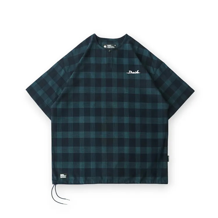 B-SIDE CHECKED WIDE TEE