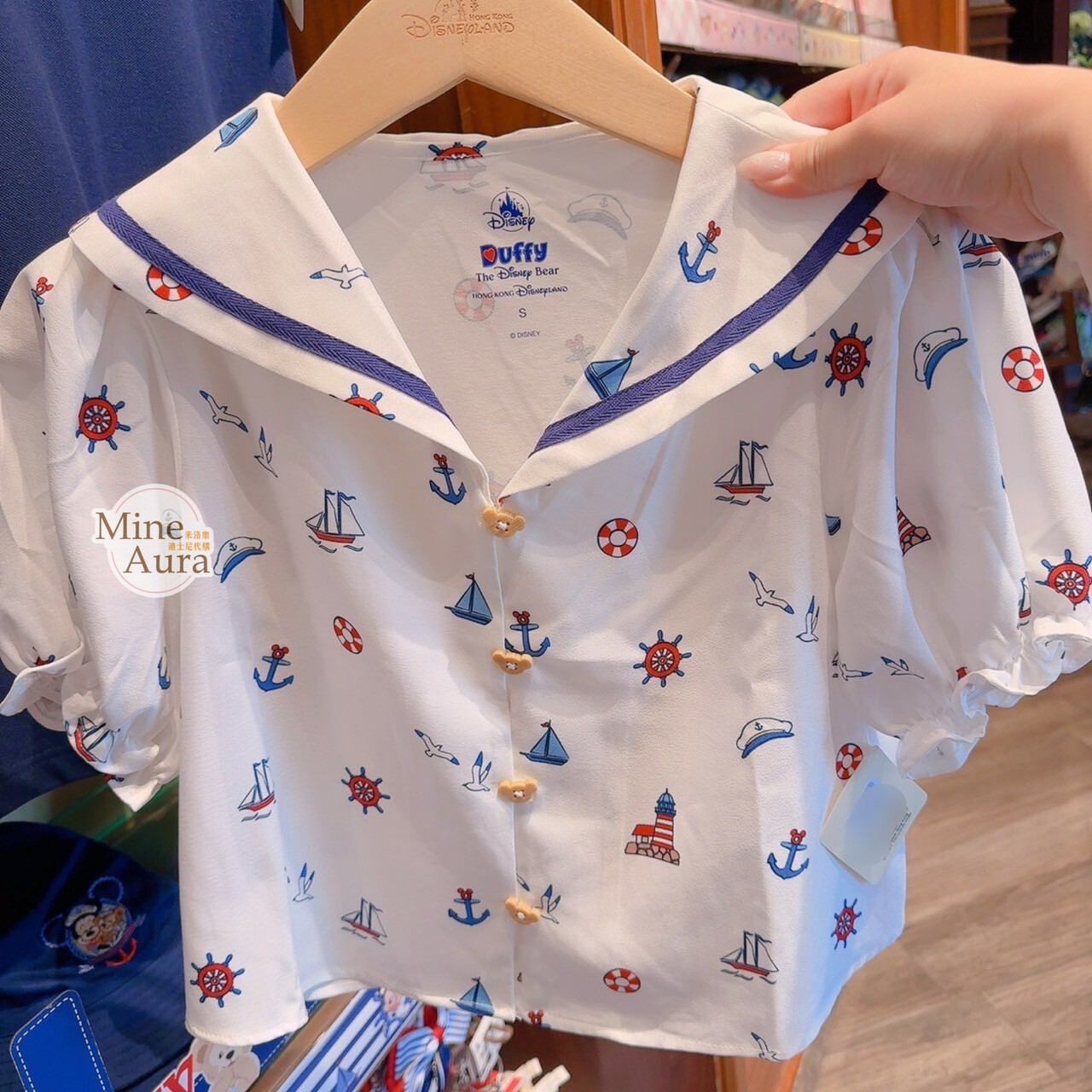 Coastal Days 米奇 Mickey 達菲 Duffy 滿版圖案 上衣 襯衫 -香港迪士尼樂園