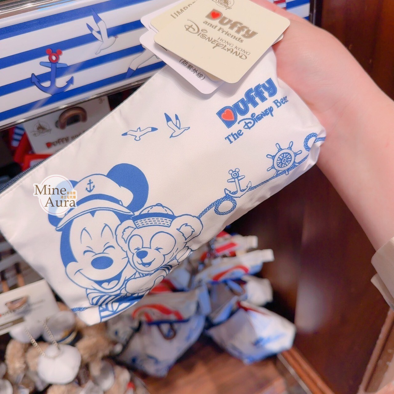 Coastal Days 米奇 Mickey 達菲 Duffy 圖案 折疊傘 雨傘 + 傘套 -香港迪士尼樂園