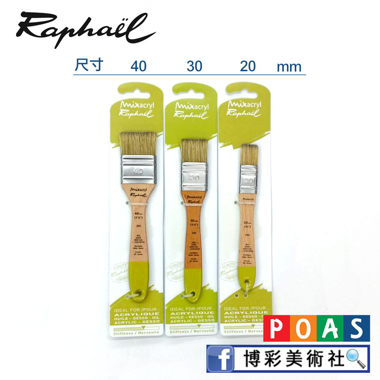 法國拉斐爾Raphael-Mnixacryl豬鬃排刷【295】