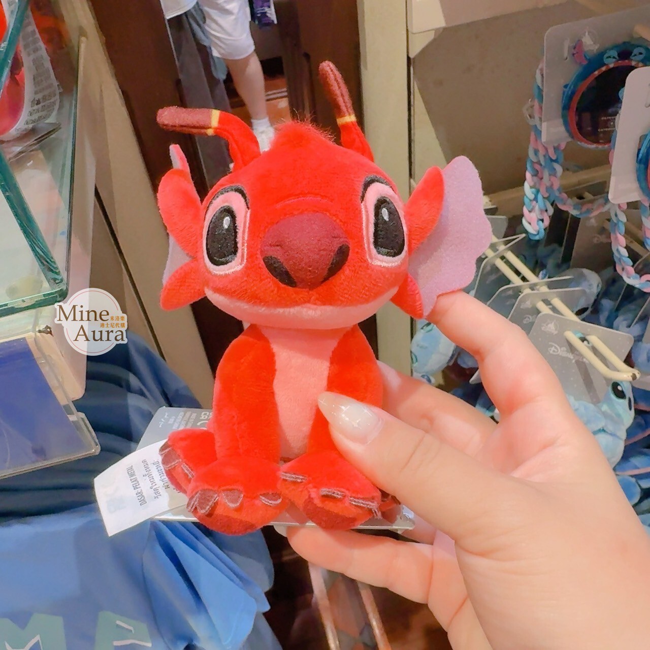 紅色 勒羅伊 史迪奇 Stitch 磁鐵 坐肩 絨毛 娃娃 公仔 星際寶貝 Lilo & Stitch -香港迪士尼樂園