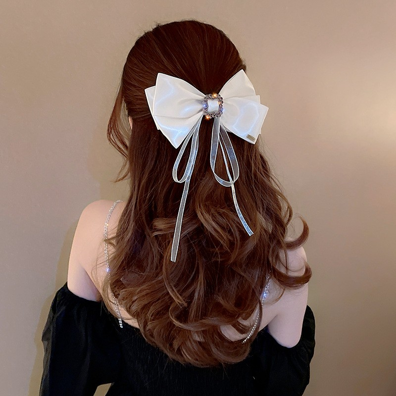 Minimalist Rhinestone Ribbon Bow