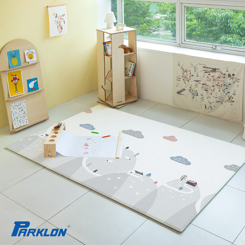 【PARKLON】韓國帕龍-PURE SOFT 系列 雙面加厚1.2CM 爬行地墊 - 星星去旅行