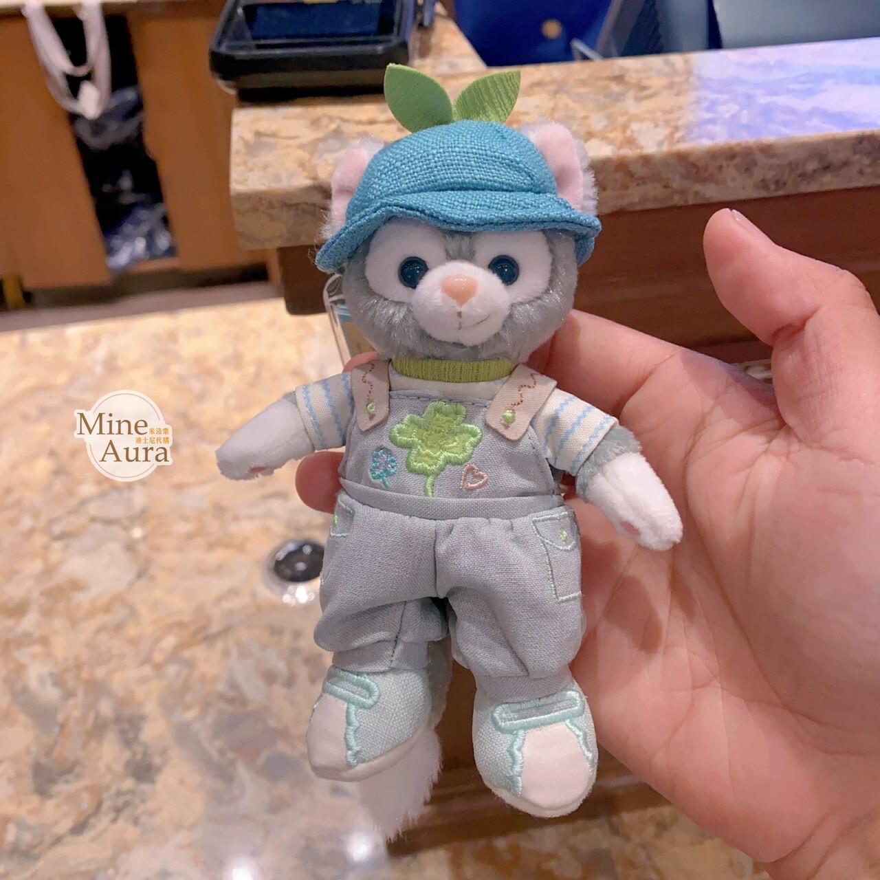 達菲 Duffy 與好友們 自然的色彩系列 傑拉托尼 畫家貓 Gelatoni 鑰匙圈 吊飾 -上海迪士尼樂園