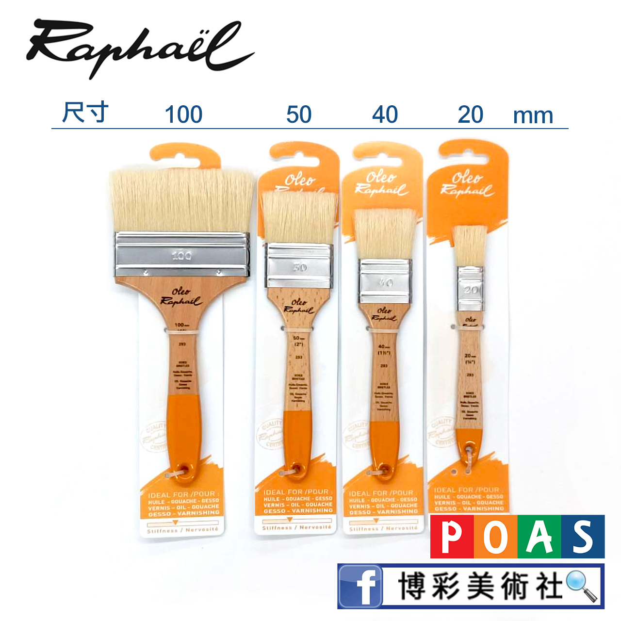 法國拉斐爾Raphael-Oleo豬鬃排刷【293】