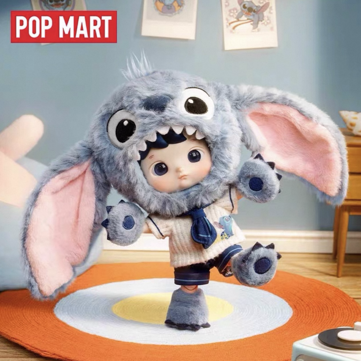 POP MART 泡泡瑪特 POPMART Hacipupu 史迪奇 Stitch 公仔 1/8可動人偶 全身關節可動