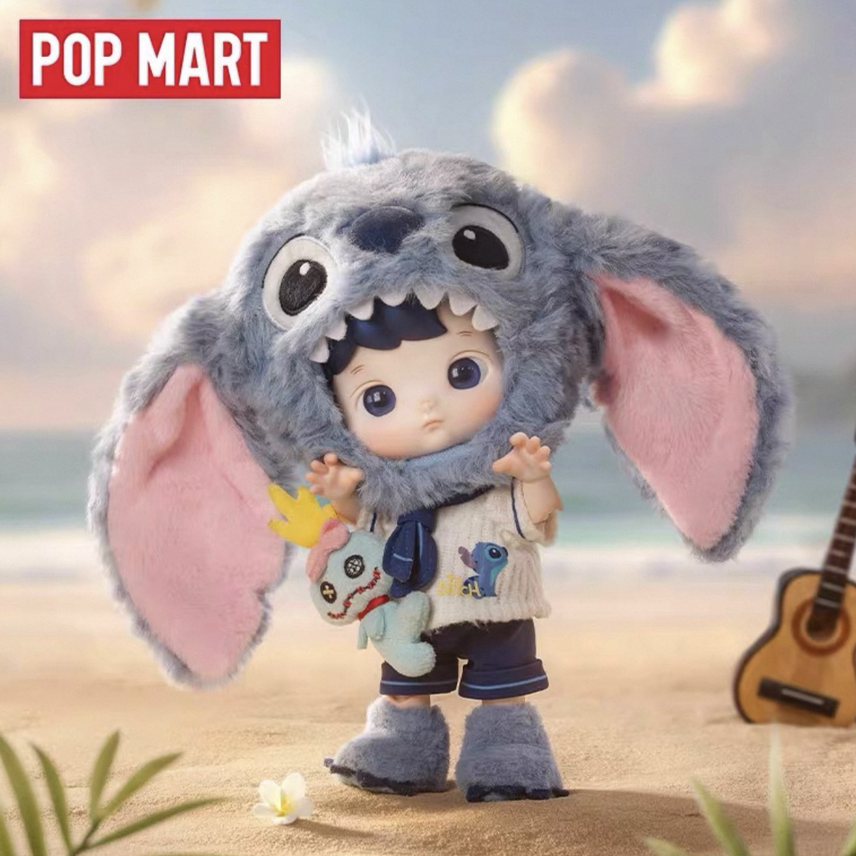 POP MART 泡泡瑪特 POPMART Hacipupu 史迪奇 Stitch 公仔 1/8可動人偶 全身關節可動