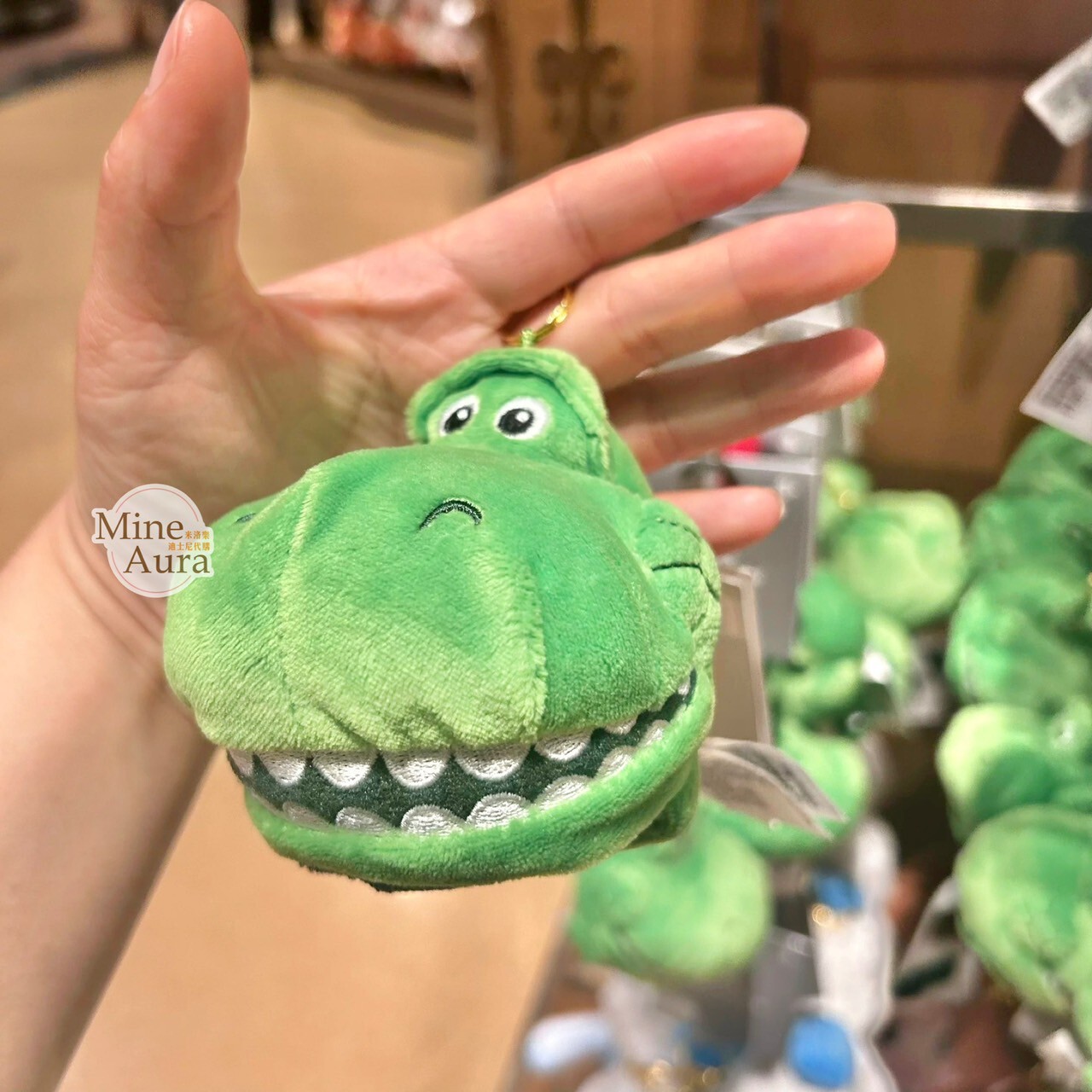 抱抱龍 Rex 頭套造型 鑰匙圈 吊飾 玩具總動員 Toy Story -上海迪士尼樂園