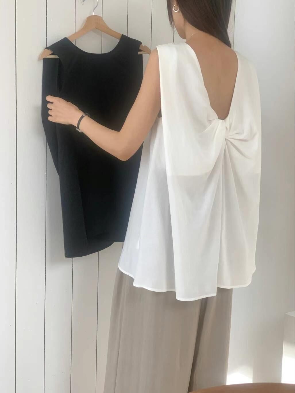 Flubber twist silk & linen blouse