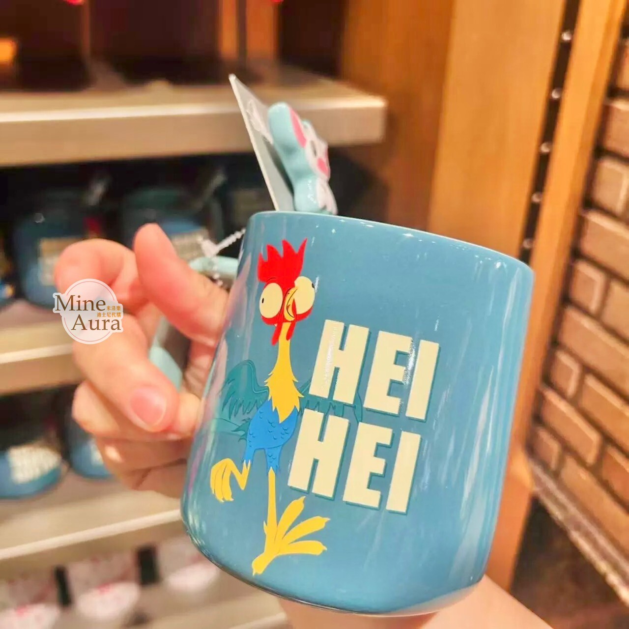 嘿嘿 Heihei 公雞 圖案 噗噗豬 Pua 造型湯勺+馬克杯 水杯 組 海洋奇緣 Moana -上海迪士尼樂園
