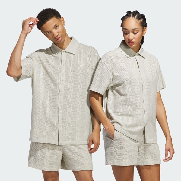 Adidas Sk Shooting Top JP0653 男女 襯衫 棉質 舒適 米灰 亞版