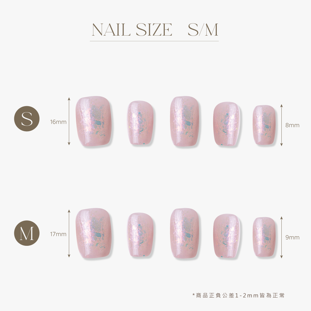 ARTiS di Voce 穿戴美甲片組合-超短梯-心動瞬間